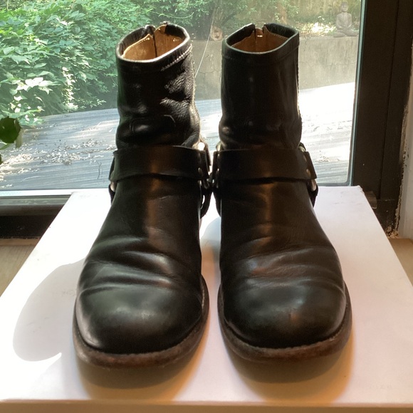 Frye Phillip Harness Short Boot - Black, 8 - Picture 2 of 7